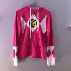 Mighty Fine Pink Power Ranger Zip Up Hoodie